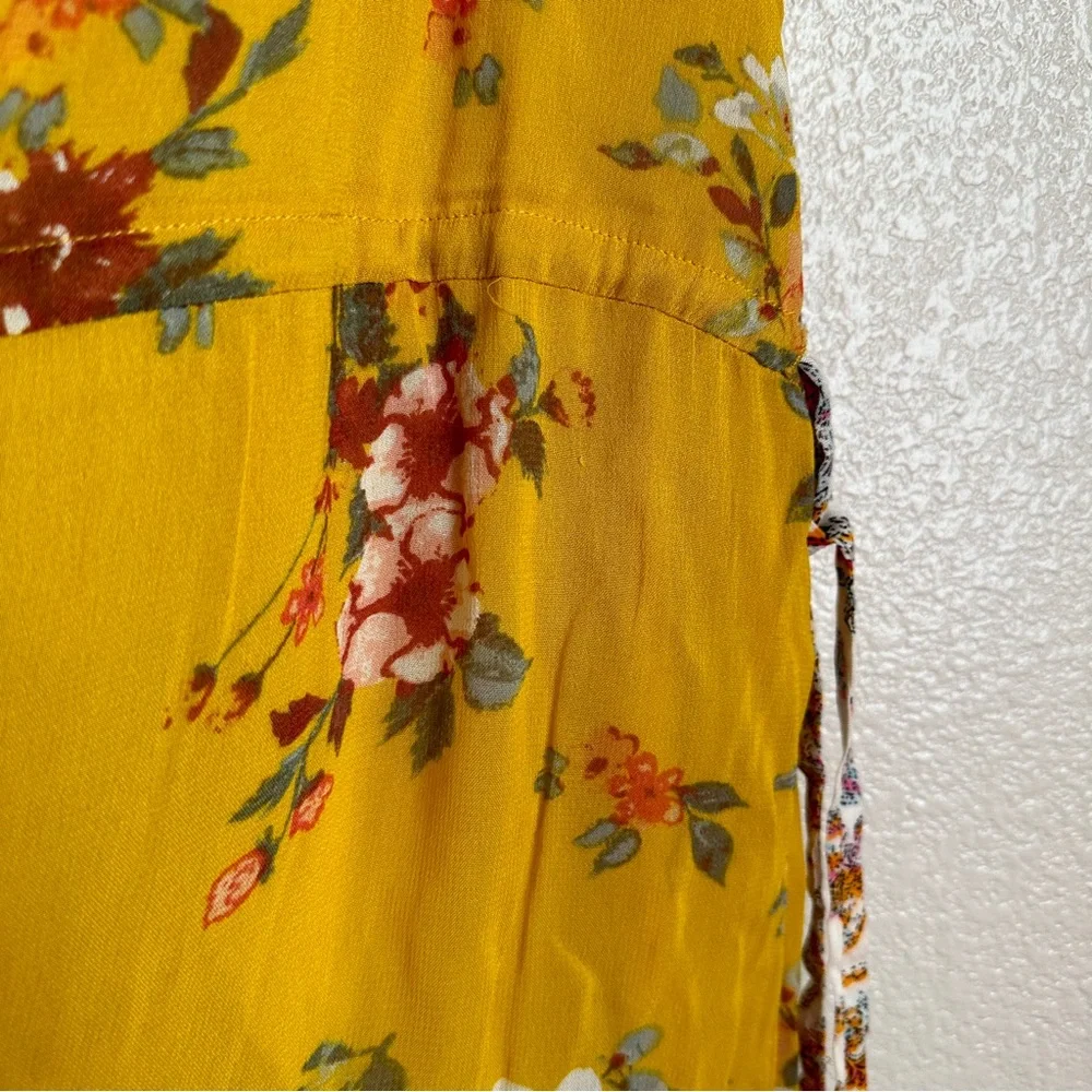 Free People Georgia Jumpsuit Sz Large Floral Print NWT‎